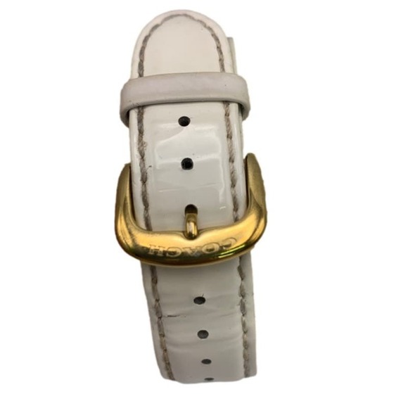 COACH Boyfriend Gold-tone Patent Leather Ladies Wristlet Watch - Picture 3 of 8